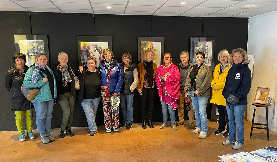 L'équipe Seys'Arts dans l'atelier d'Emmanuelle Germaneau